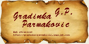 Gradinka Parmaković vizit kartica